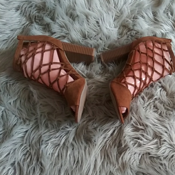 Ny&co brown suede mesh pumps - Picture 2 of 5